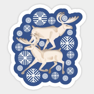 White reindeer Sticker